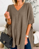 Eliery | Poncho-Pullover mit V-Ausschnitt