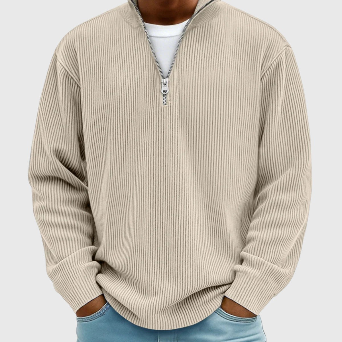 Lukas | Moderner, eleganter Halbzip-Pullover