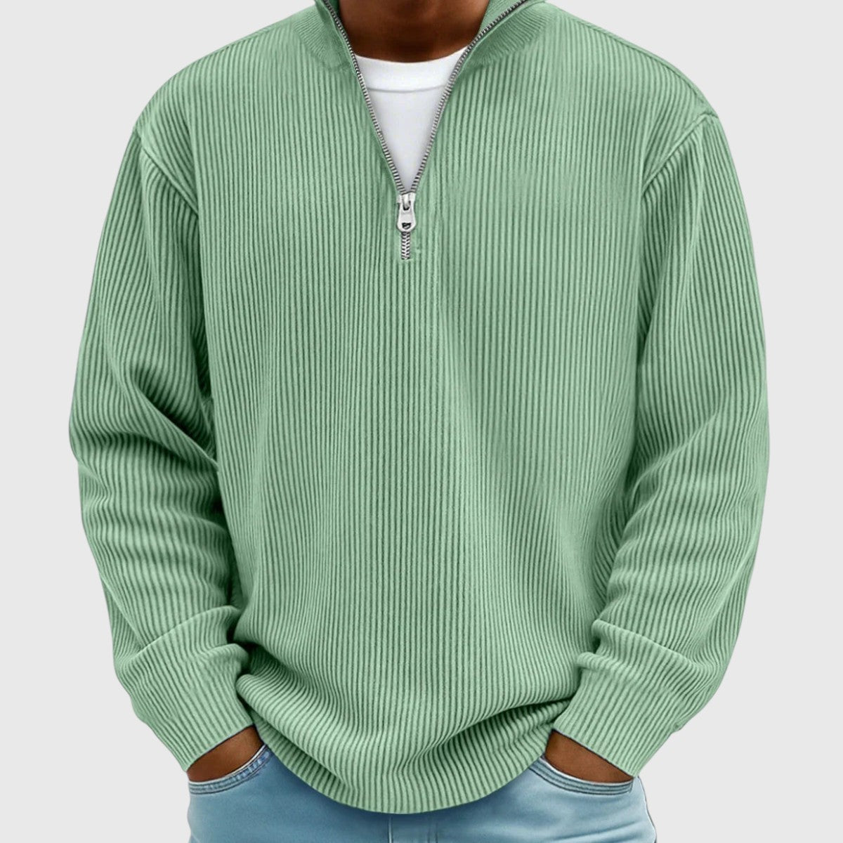 Lukas | Moderner, eleganter Halbzip-Pullover