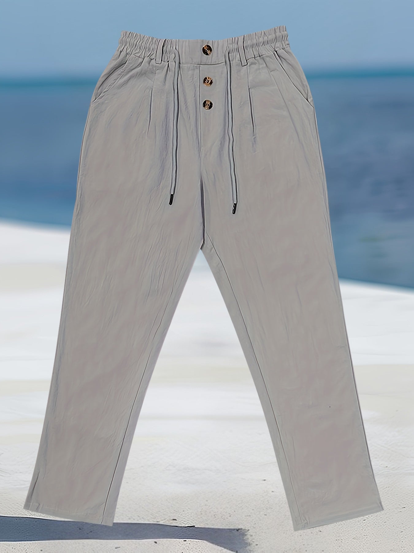 Renzo | Elastische Leinenhose im Casual-Stil