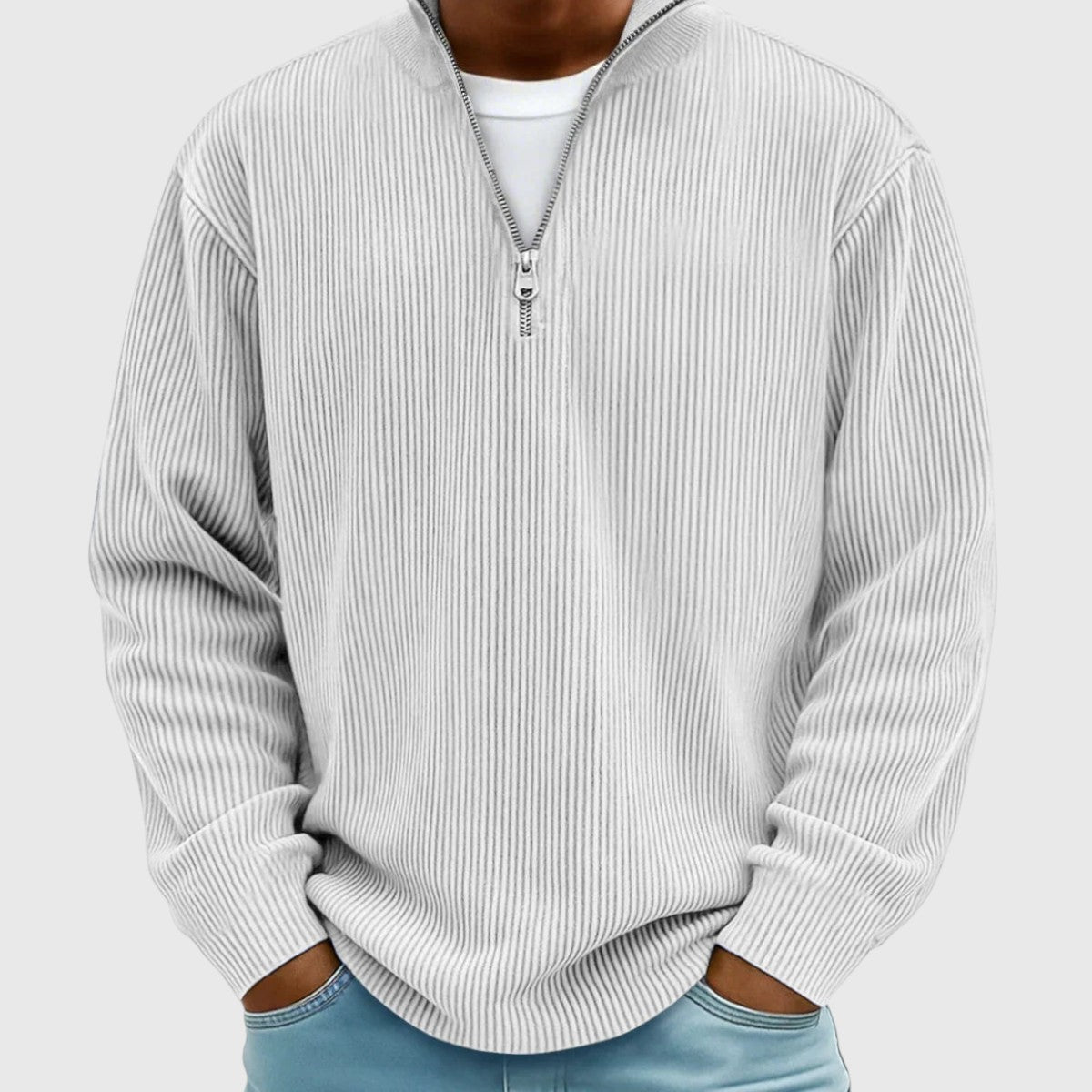 Lukas | Moderner, eleganter Halbzip-Pullover