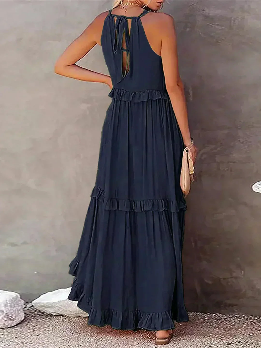 Jovilyn | Ärmelloses Kleid mit Rüschen