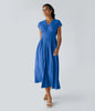Ella | modisches Wickelkleid mit hoher Taille für Damen