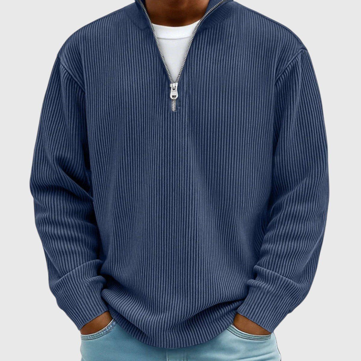 Lukas | Moderner, eleganter Halbzip-Pullover