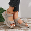 Jennaya | Bequeme Damen-Keilsandalen mit Klettverschluss