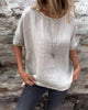 Gwen | Leichtes T-Shirt aus Baumwolle & Leinen