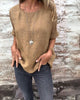 Gwen | Leichtes T-Shirt aus Baumwolle & Leinen