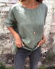 Gwen | Leichtes T-Shirt aus Baumwolle & Leinen