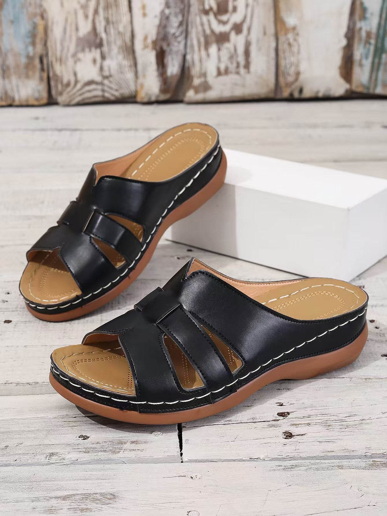 Enid | Orthopädische Lederpantoffeln