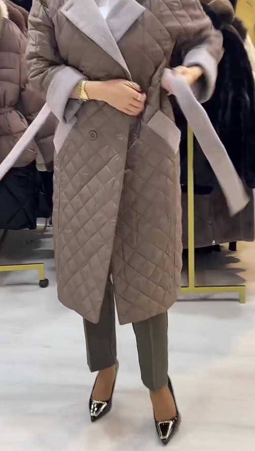 Elisabeth | Gesteppten Mantel in mittlerer Länge