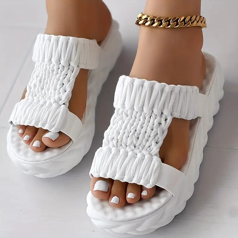 Vanessa | Bequeme einfarbige Sandalen für Damen