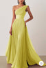 Jamie | Ein-Schulter-Falten-Ballkleid