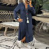 Lesly | Langärmliges Maxikleid aus Denim