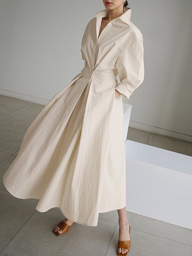 Geneviève| Elegantes Maxikleid mit fließendem Schnitt