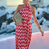Roana | Neckholder-Maxikleid mit oberschenkelhohem Schlitz