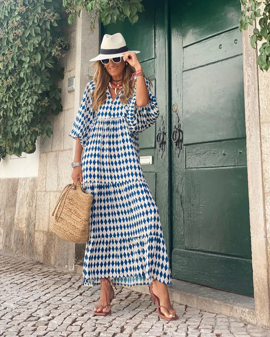 Ellaine | Romantisches Bohème-Kleid in Maxilänge
