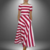 Elsie | Trägerlosen Kleid mit Linienmuster