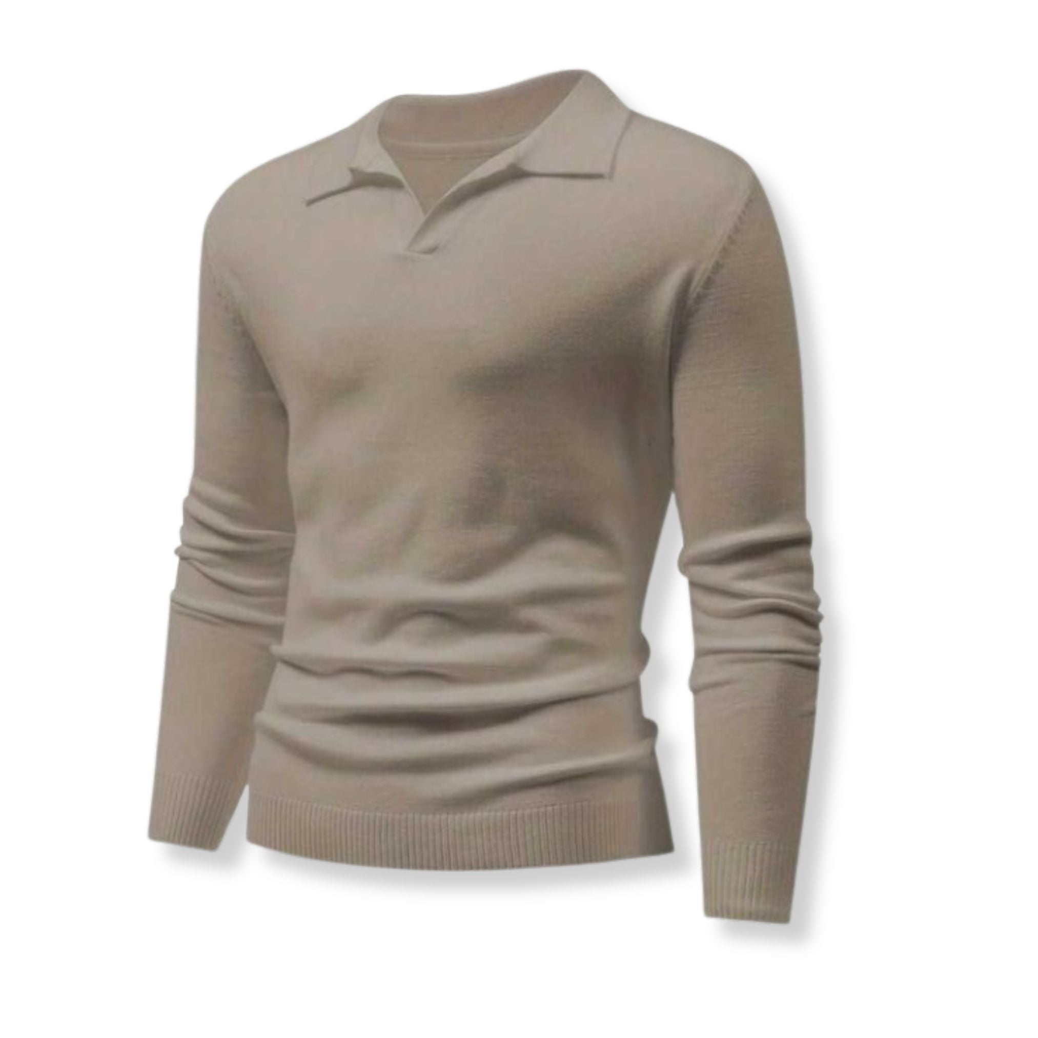 Vico | Herren-Polo aus Strick, eleganter Elfenbein-Ton