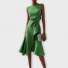 Aria | Asymmetrisches Midikleid mit Falten