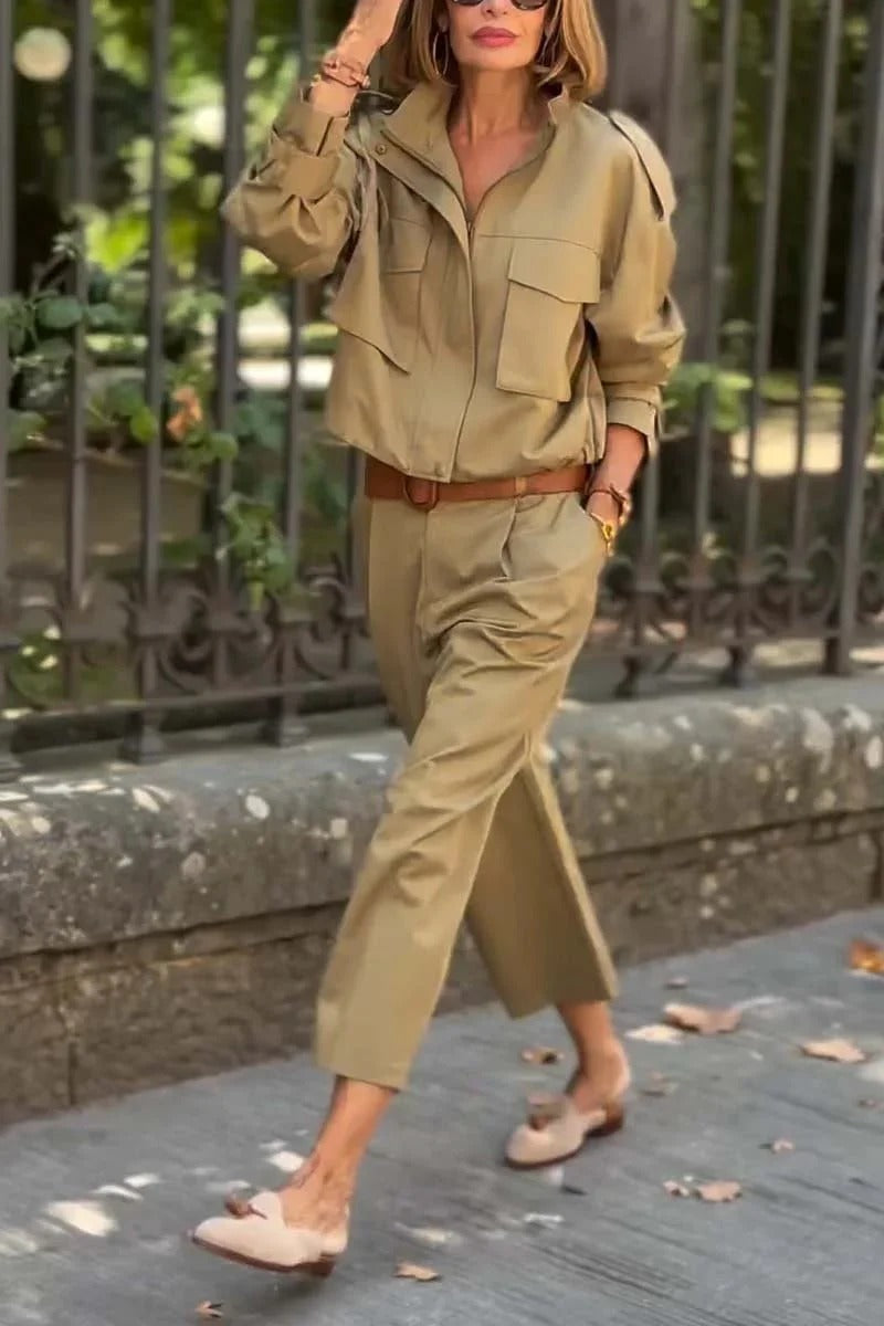 Solana | trendige Cargo-Outfits, leger und elegant.