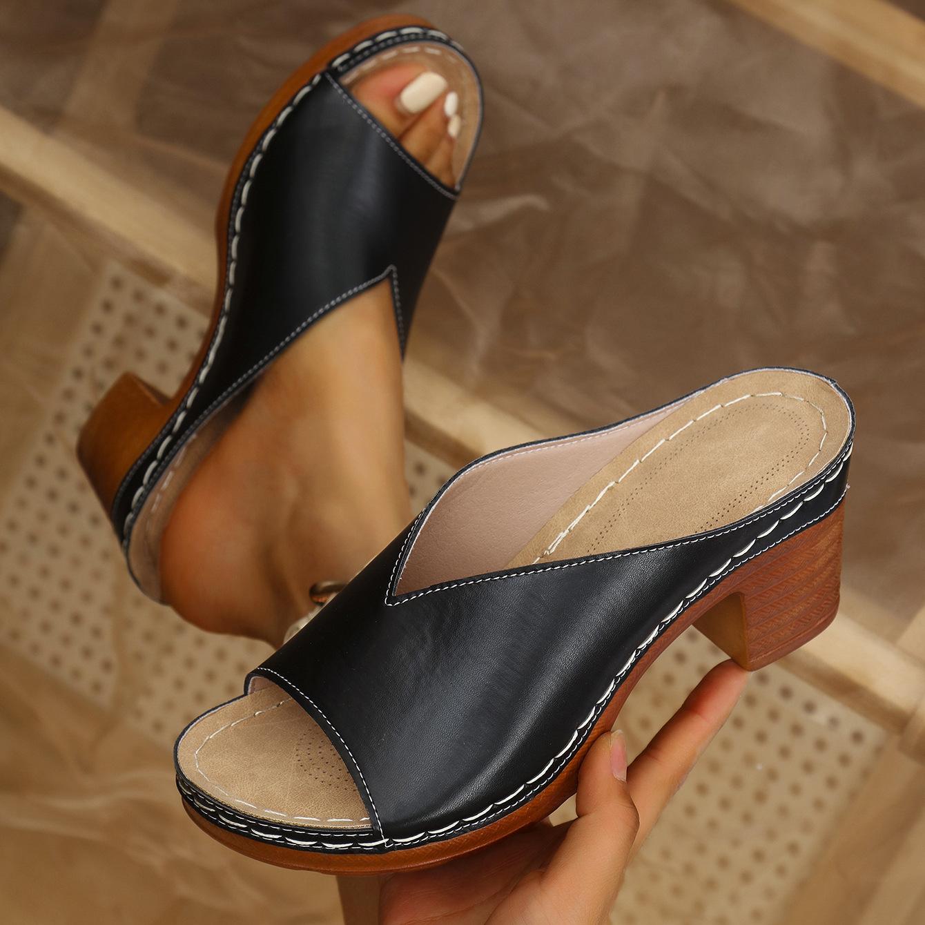 Lianna | Elegante orthopädische Sandalen mit Blockabsatz