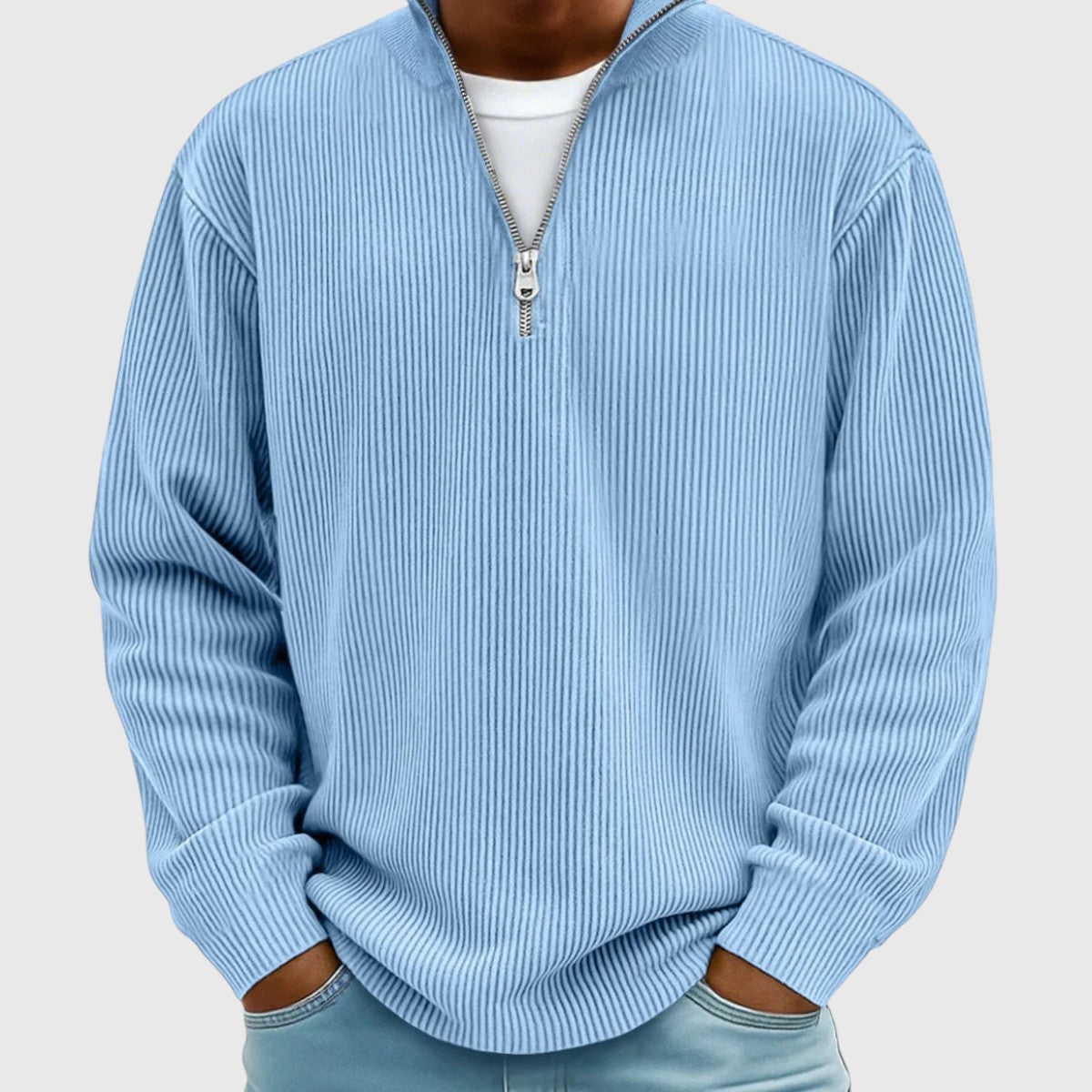 Lukas | Moderner, eleganter Halbzip-Pullover