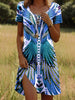 Kara | trendiges Kleid mit Rundhals und floralen indischen Akzenten