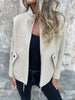 Ofelia | Fleecejacke mit strukturiertem Stehkragen