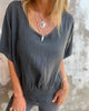 Bomiris | Tailliertes T-Shirt mit V-Ausschnitt