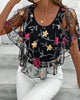 Adeline | elegante Bluse aus schwerem besticktem Netzgewebe