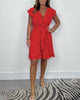 Priscilla™ | Sommerkleid mit Ausschnitt und Volant in Uni-Farbe