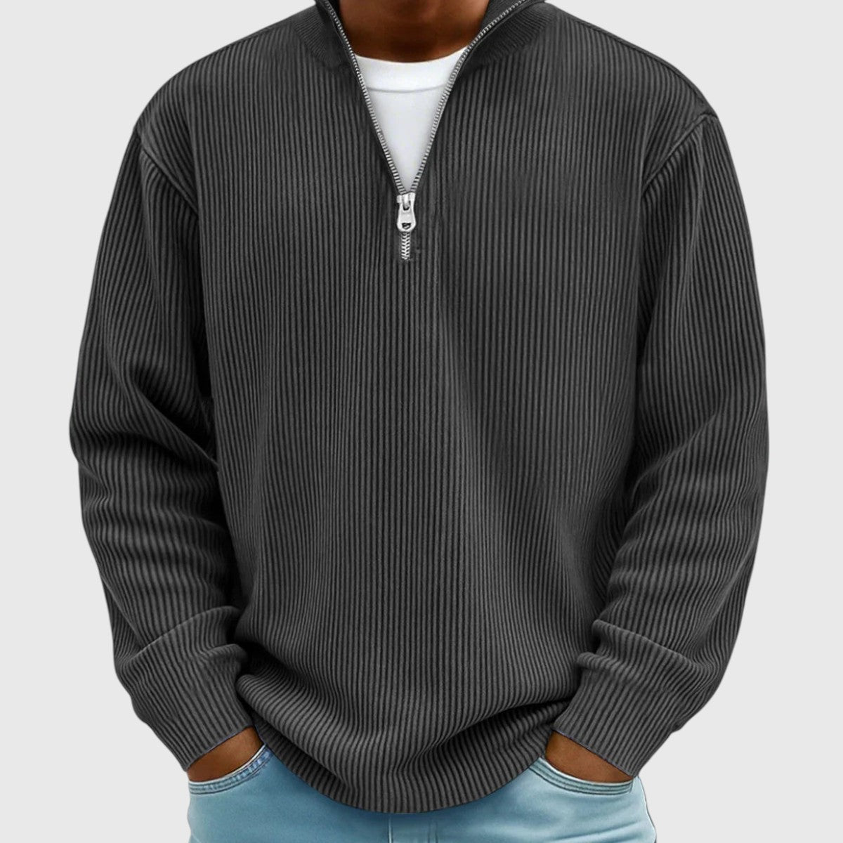Lukas | Moderner, eleganter Halbzip-Pullover