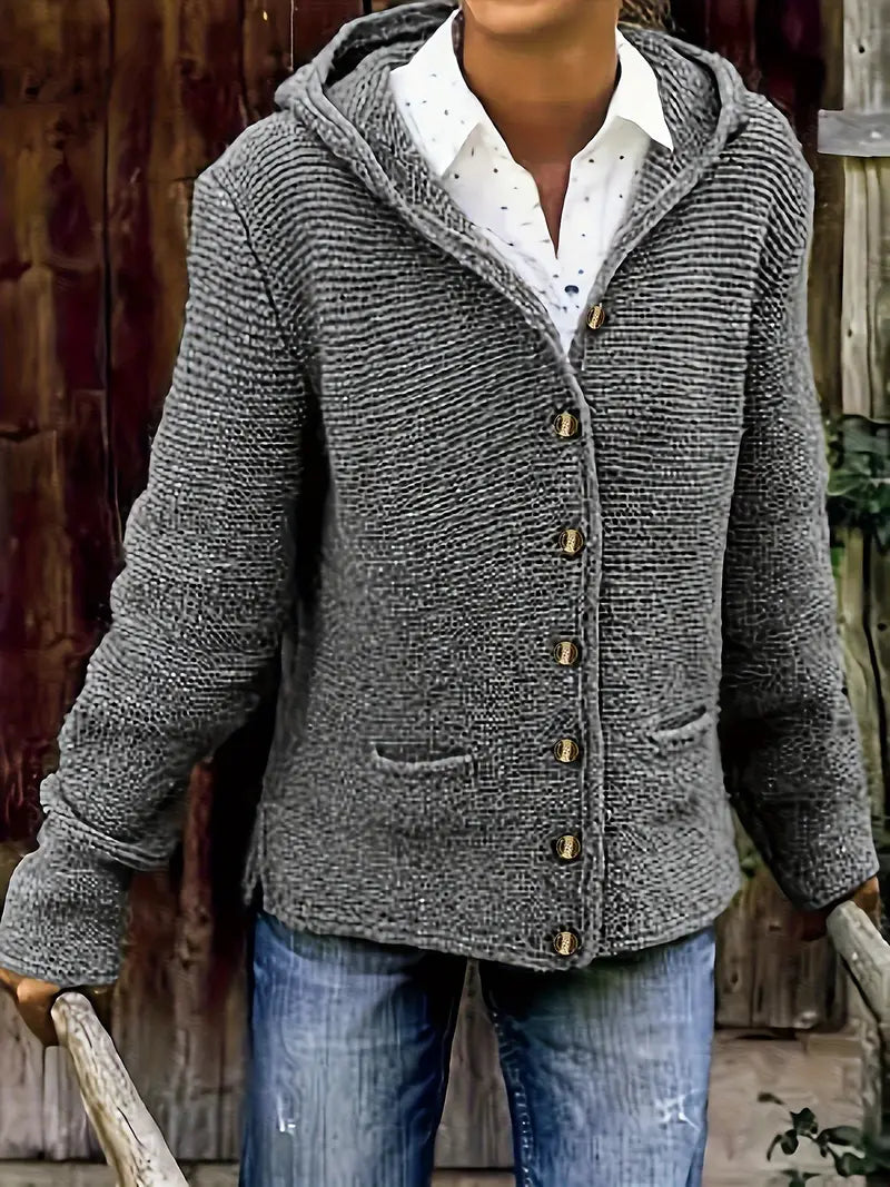 Hallie™ | Modische Strickjacke mit Knopfleiste