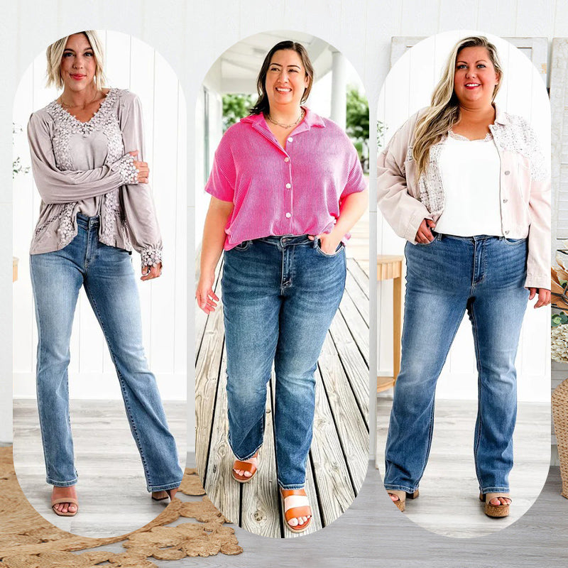 Theda | Gewaschene Stretch-Jeans