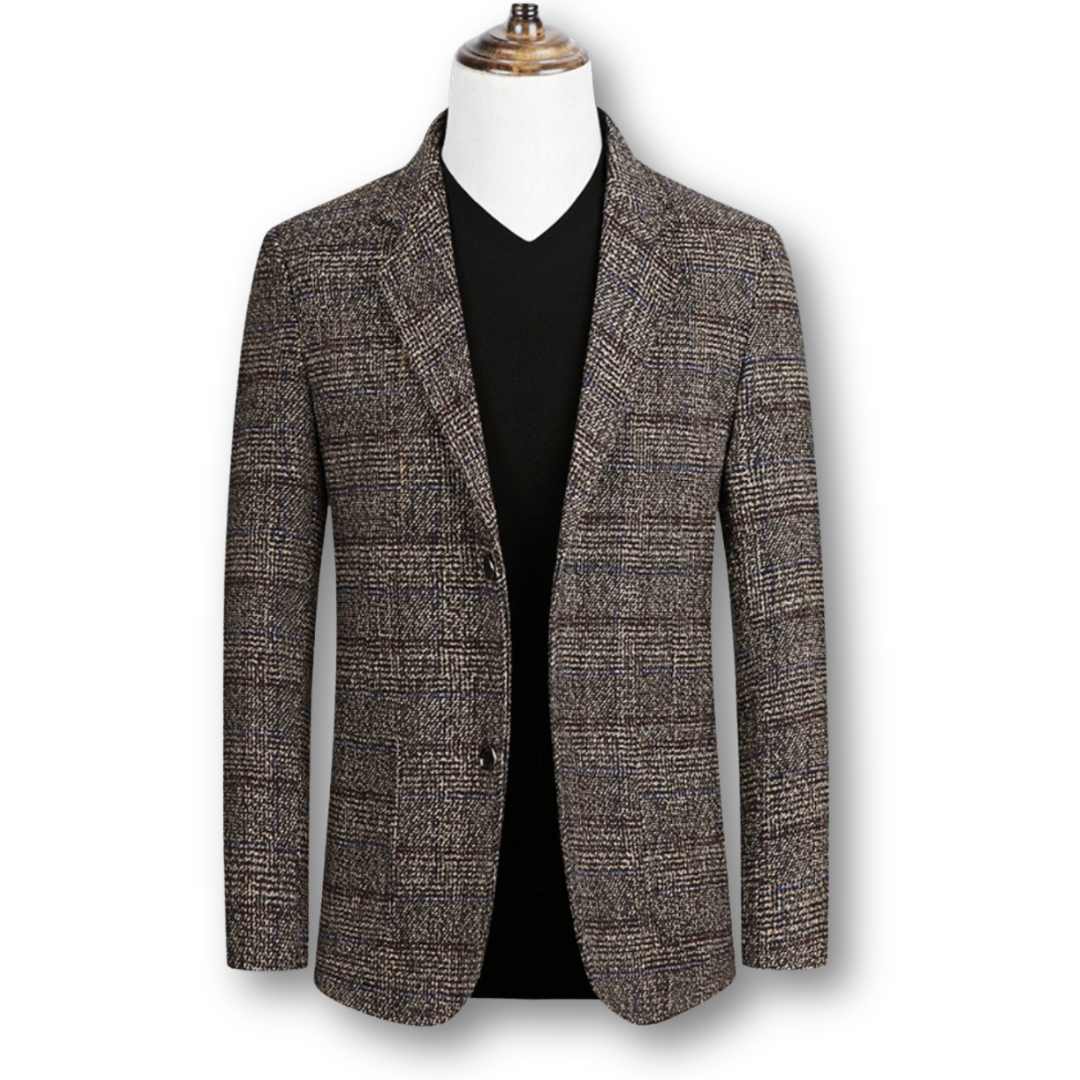 Domiko | Eleganter Tartan-Blazer