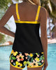 Laluna | Bequemer geblümter Tankini Combo