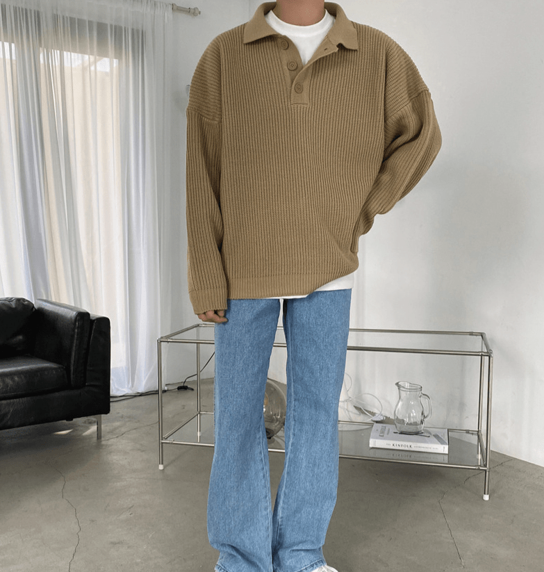 Leonard | Gestrickte Strickjacke mit Knopfleiste