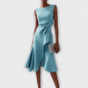 Aria | Asymmetrisches Midikleid mit Falten