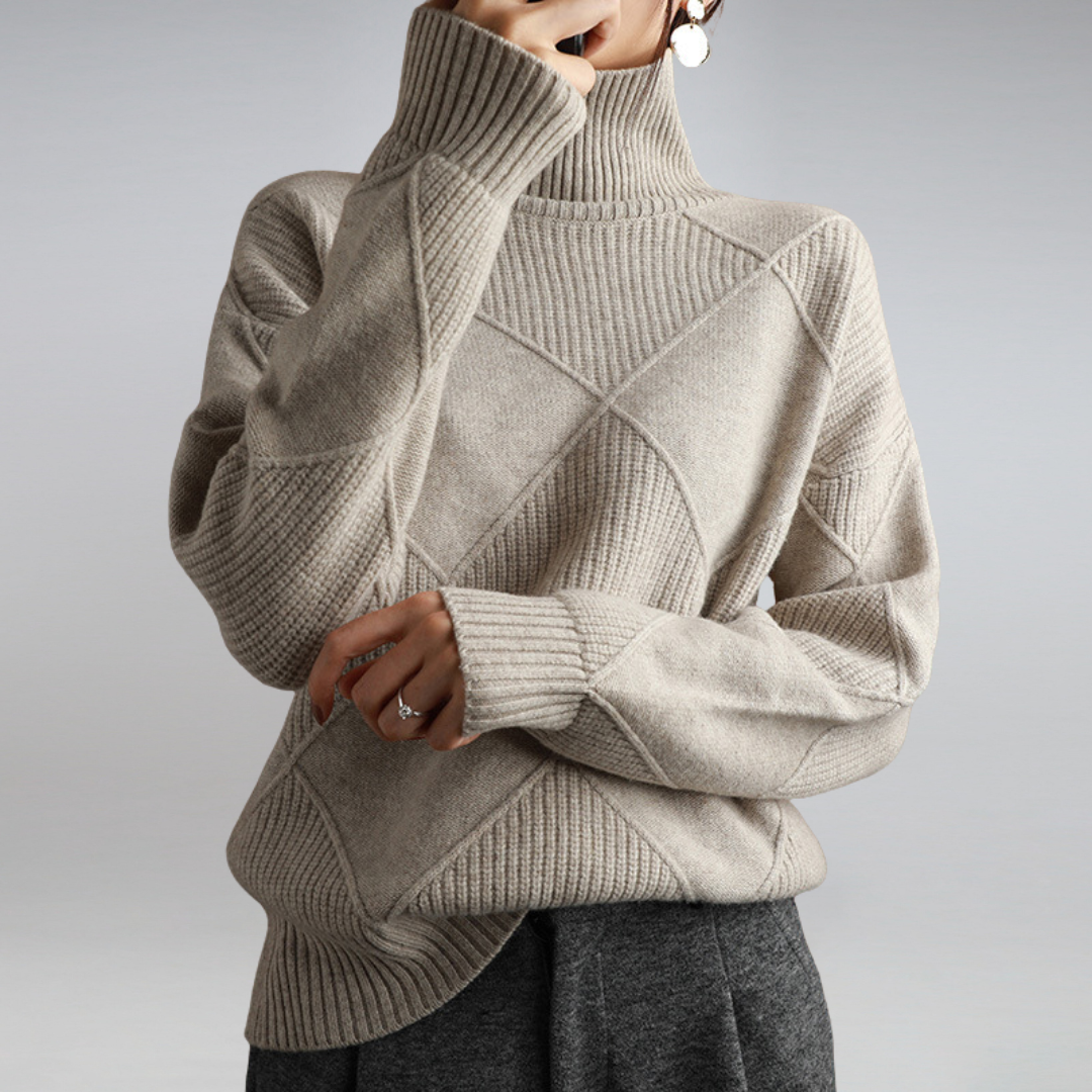 Noemi™ | Warmer Rollkragenpullover - Grau / S / 50% Rabatt