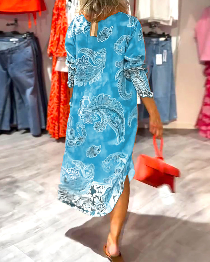 Alainy | Vibrierendes Midikleid mit Paisleymuster
