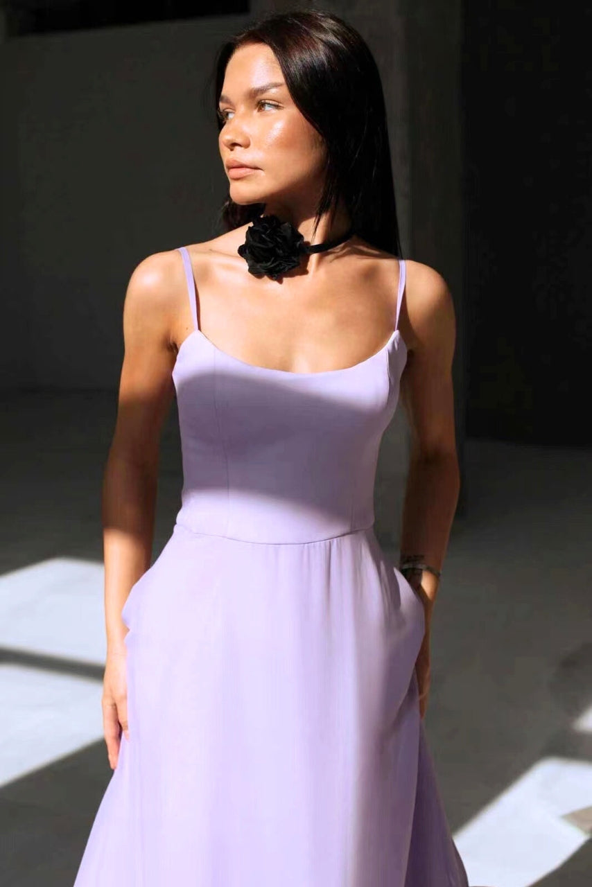 Aciel | Midi-Sonnenkleid mit voluminösem Rüschensaum