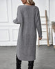 Kiara™ | Langes, Schlichtes Strickkleid für Damen