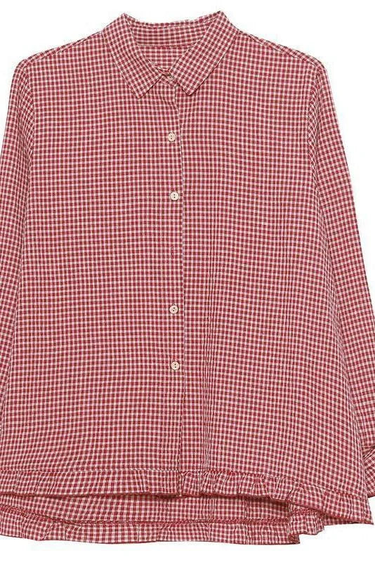 Lina | Kariertes Leinen-Baumwoll-Shirt