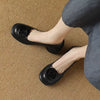 Brendah | Weiche Lederschuhe im Retro-Look mit klobigen Absätzen