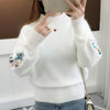 Ariah | weicher Strickpullover aus Kaschmir mit Blumenmuster.