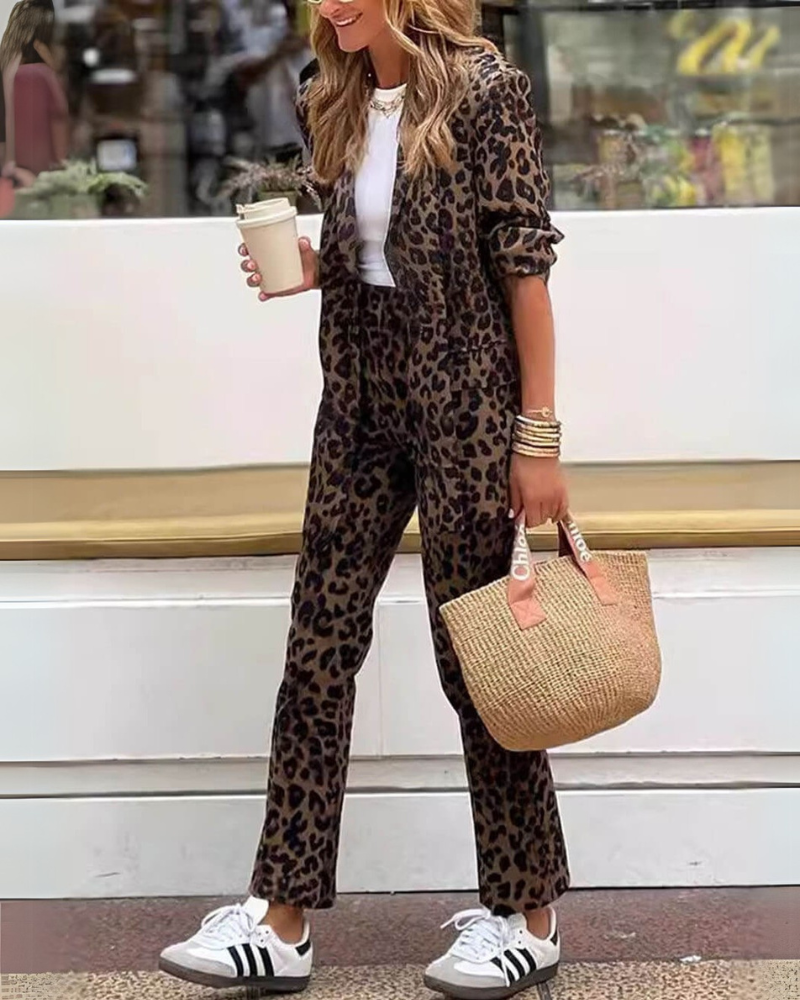 Sheenah | Elegantes Set mit Leopardenmuster
