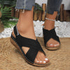 Verna | Orthopädische Ledersandalen mit Keilabsatz