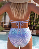 Abigail | stilvoller Neckholder-Bikini mit bedrucktem BH für Damen
