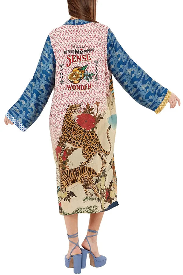 Serena | Kimono-Mantel mit tropischem Print