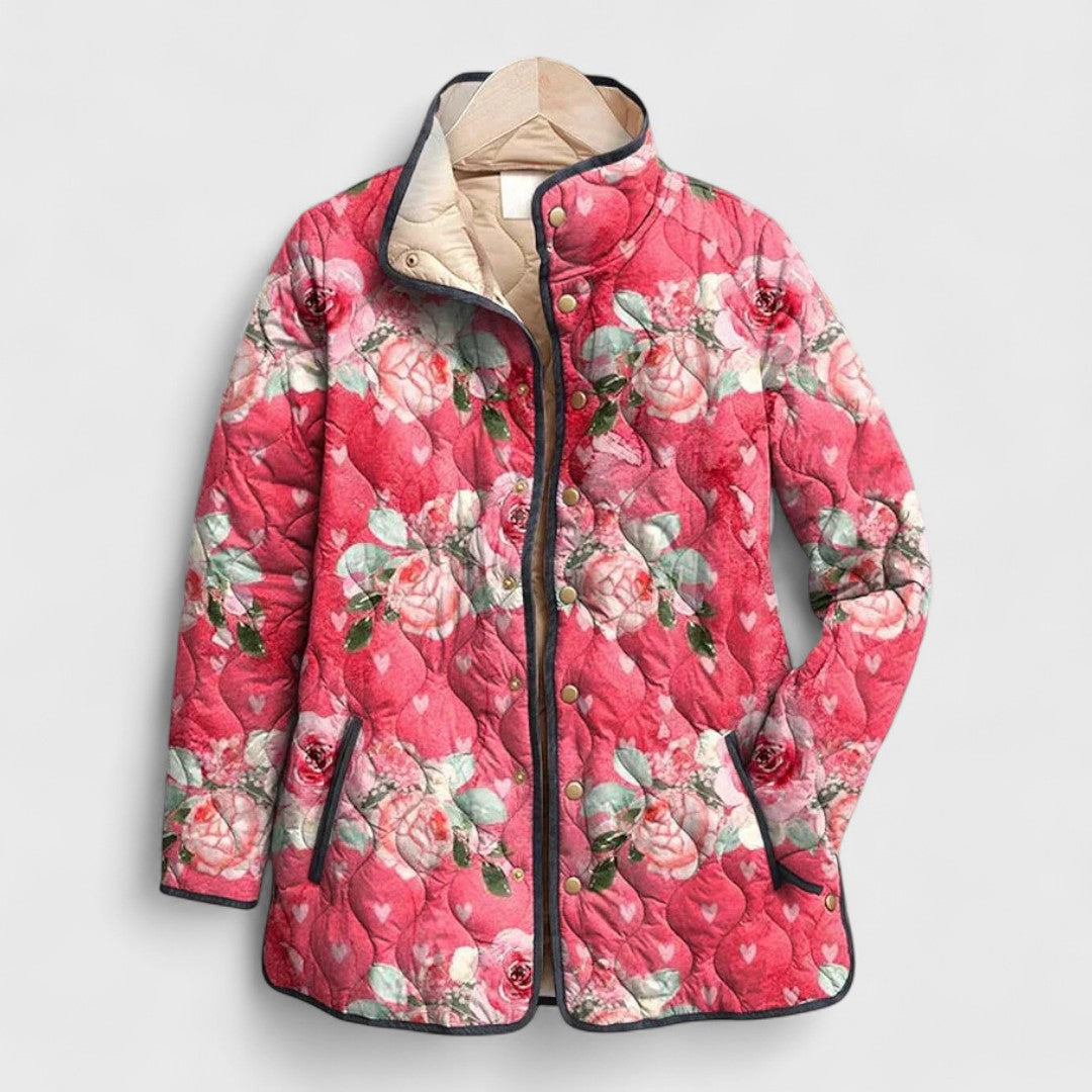Armica | Vintage-Steppjacke mit Blumenmuster